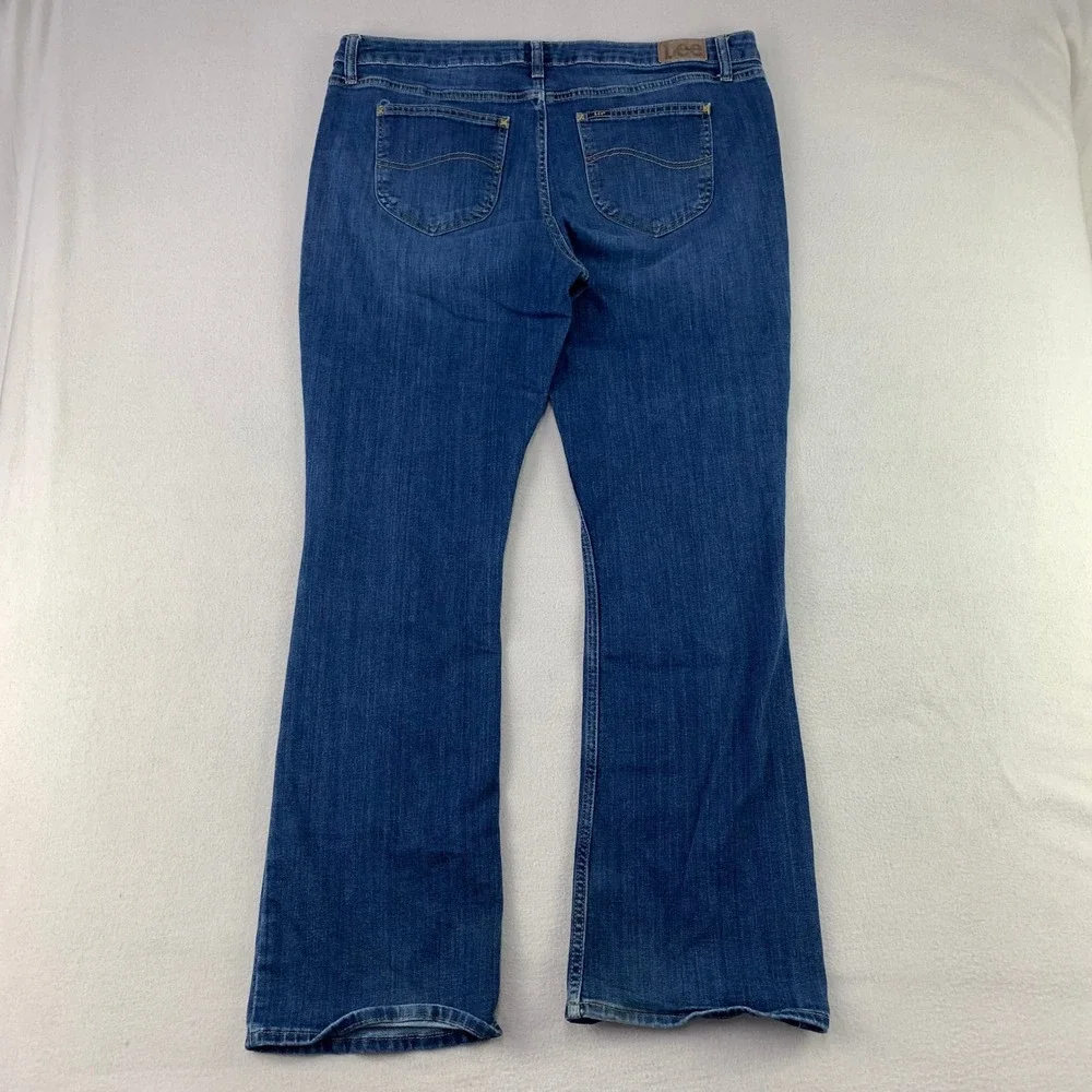 Lee Bootcut Jeans Women 20 Blue Denim Classic Mid Rise Stretch
